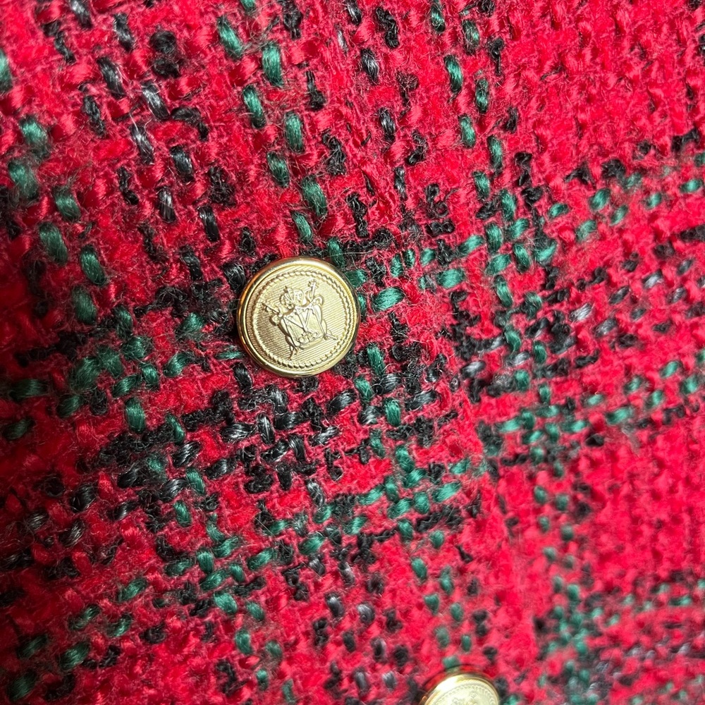 TanJay Red and Green Tweed Jacket